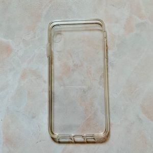 Clear xs max case with hard back